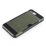 Wholesale iPhone 7 Plus Credit Card Armor Hybrid Case (Army Green)